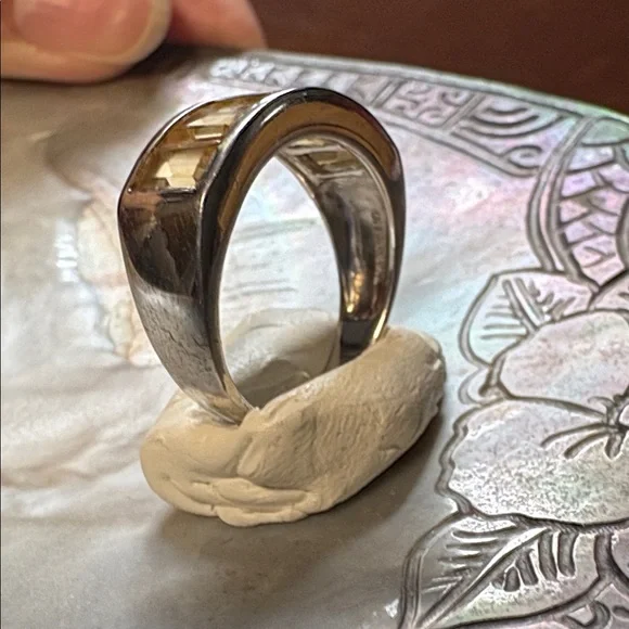 925 sterling silver citrine ring in size 8 - Picture 3 of 7